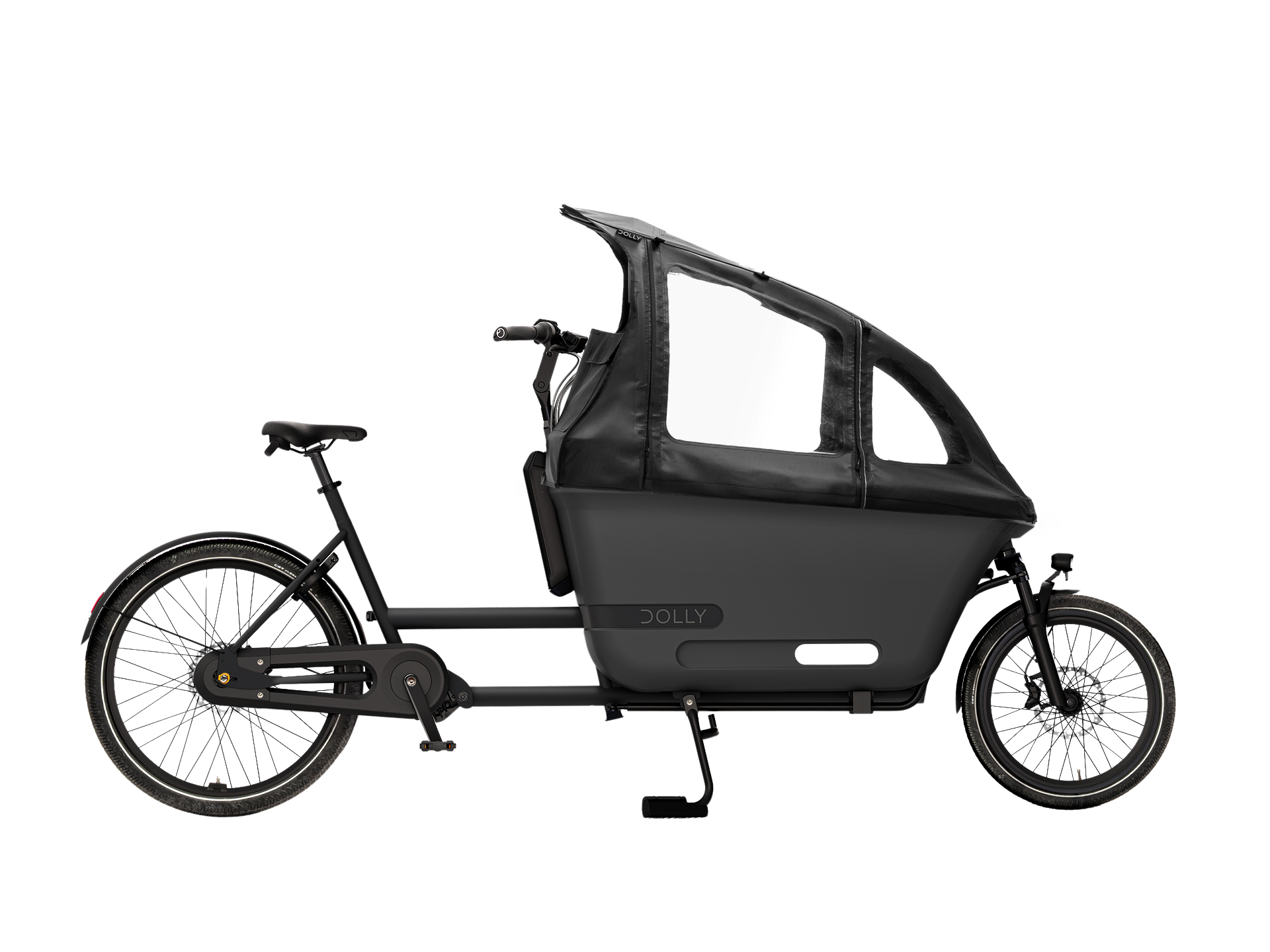 Zestaw elektryczny rower towarowy Dolly Joy 400 Wh + namiot przeciwdeszczowy