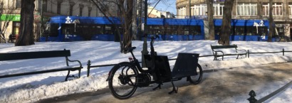 rower cargo zimą