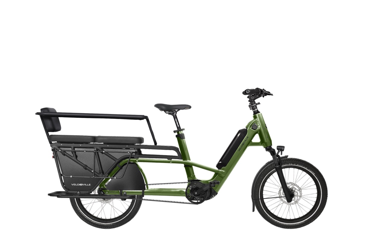 Velo de Ville Loady 900 CX, Enviolo HD, Cargo Kit Pro, pasek Gatesa, 800 Wh, Olive Green połysk