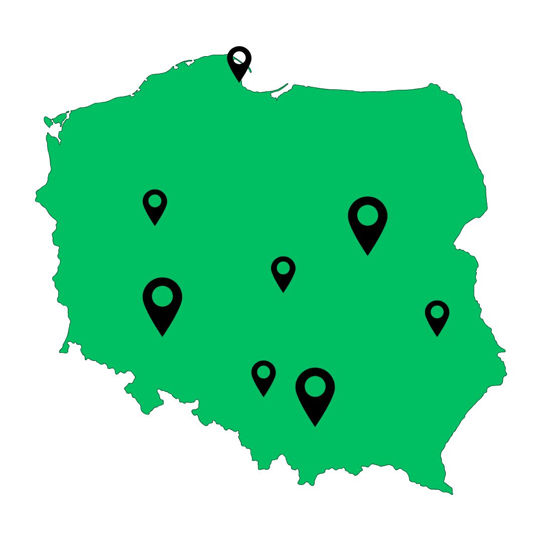 Kraków Wrocław Warszawa Poznań Katowice Lublin Trójmiasto Łódź